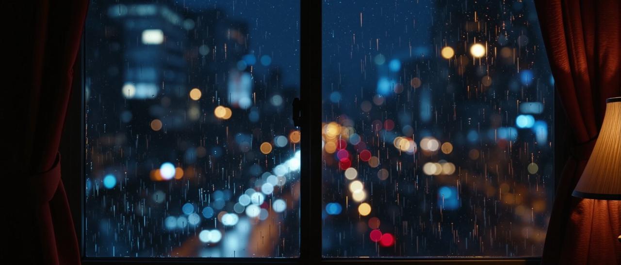 成长关系阶段片单横幅，城市夜景窗景